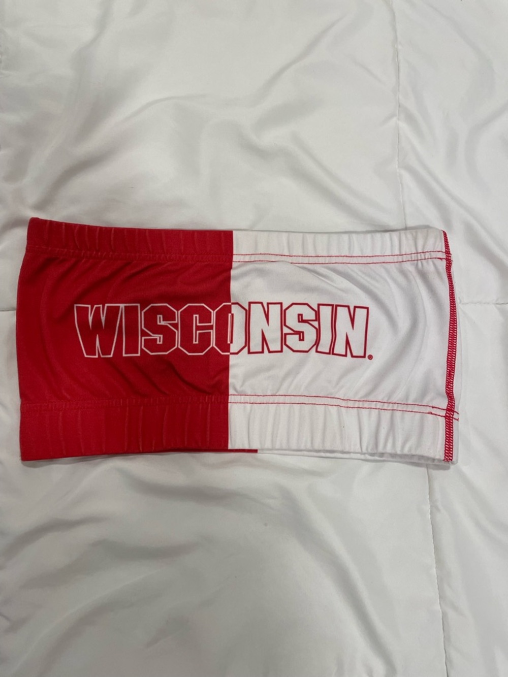 Wisconsin Red and White Tube Top